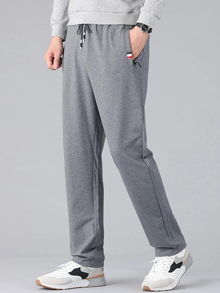 Spring Autumn Men Sweatpants Sportswear Fitness Gym Straight Cotton Track Pants Male Loose Joggers Trousers Plus Size 8XL 250103