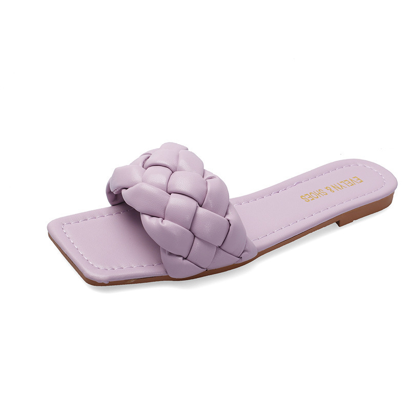 Summer Ddmywed New Fashion Korean Edition Adult Square Head Pink Adhesive Shoes Daily Breathable Straight Line Chinese Brand F Ddmysaturn