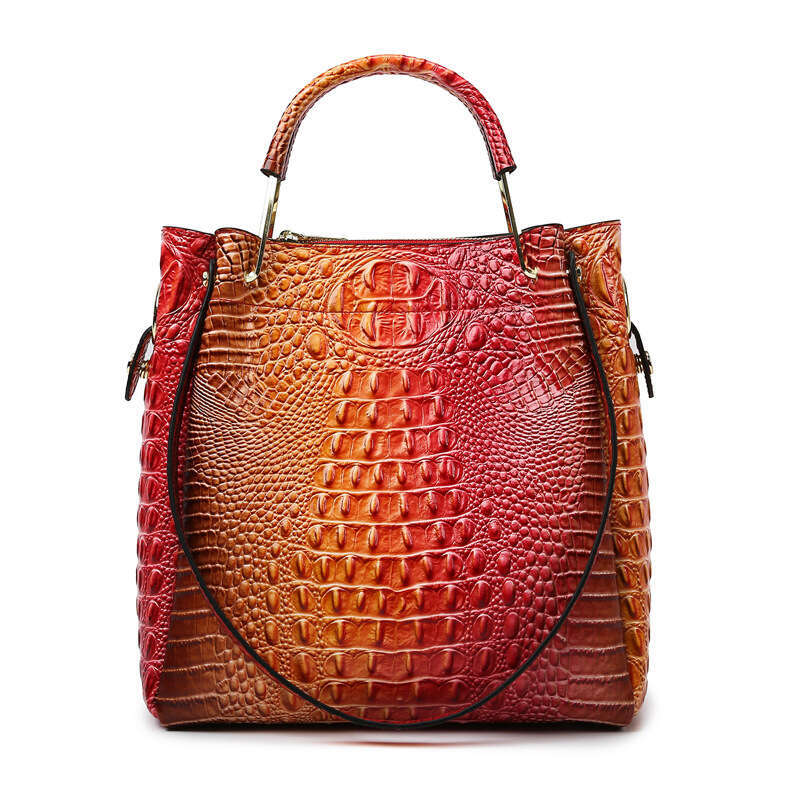 Women's Bags Handbag New Tote Fashionable Texture Colorful Crocodile Pattern Bucket Women's Bag