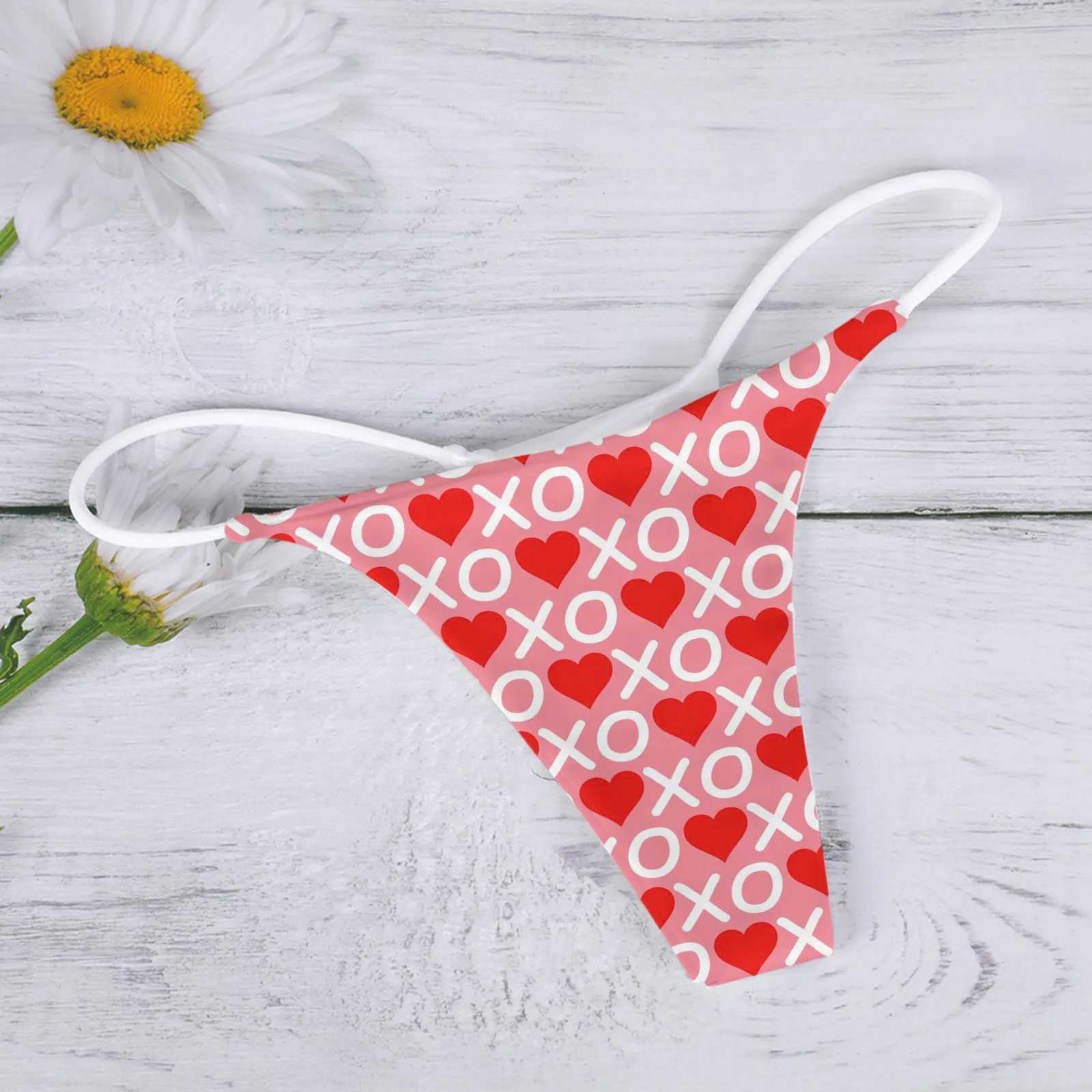 Love Printed Sexy G String Women T Back Low Rise Underwear Sexy Womens Thin Strip Bikini Seamless thong Womens Mini Braguitas W250103