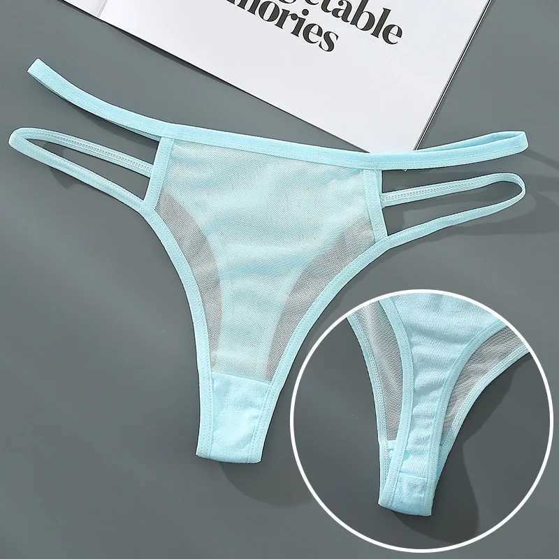 Thin mesh sexy lingerie womens cotton crotch hollow seamless underwear low waist underwear W250103