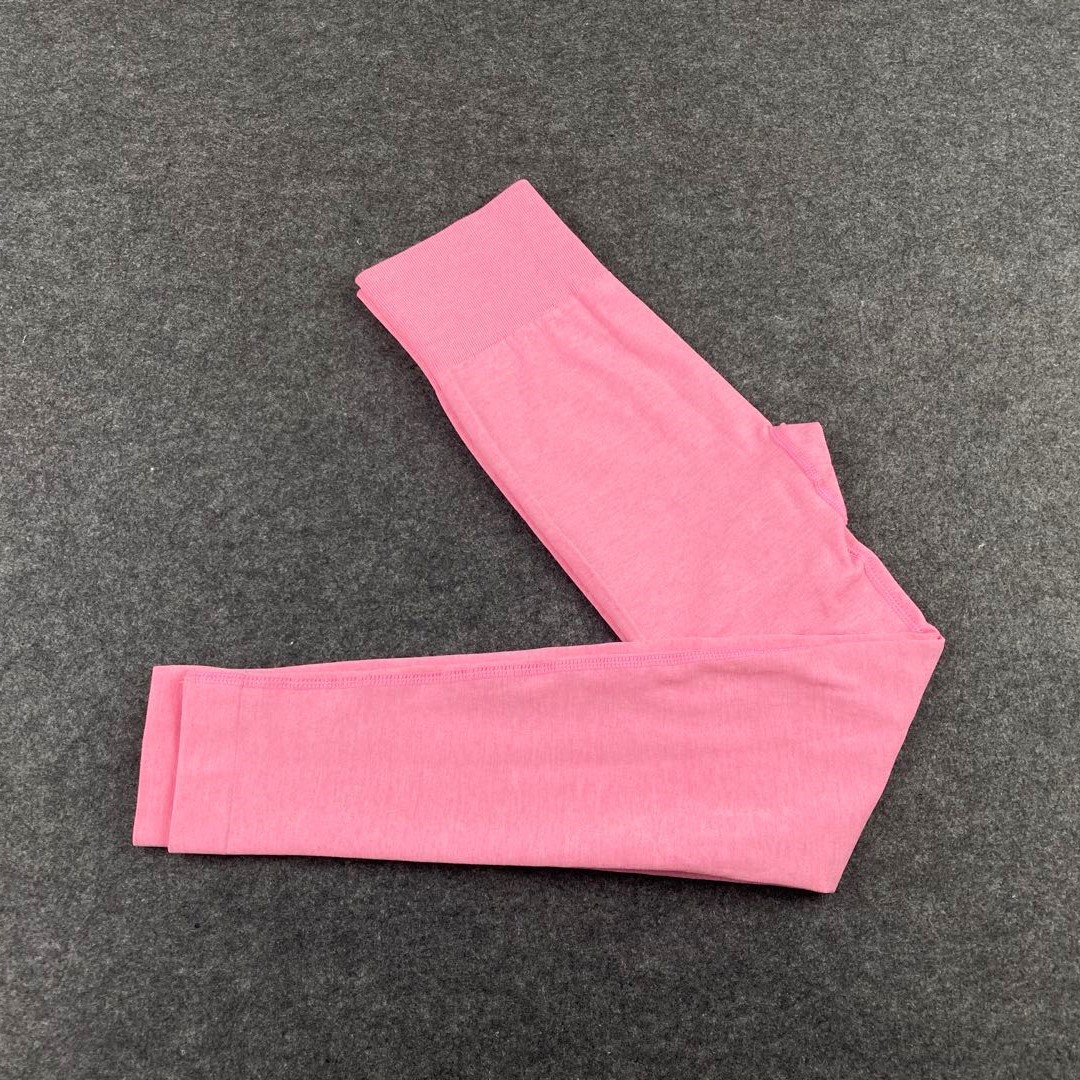 European and American women's solid color Instagram style seamless knitted yoga style tight four piece set for spring and autumn fitness clothing