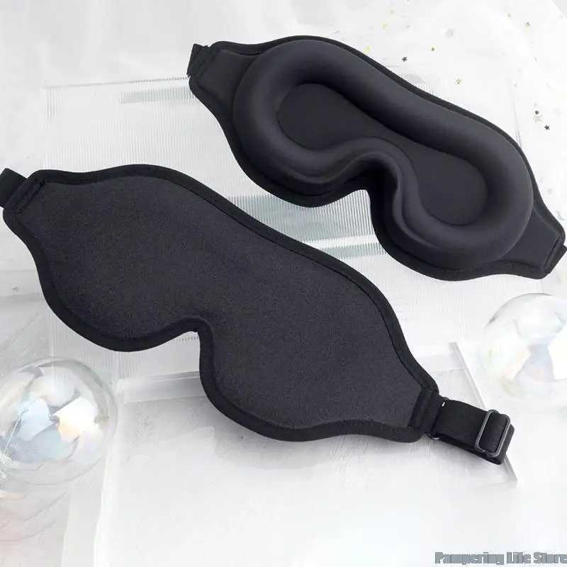 1 Pc 3D Silk Sleep Mask Memory Foam Soft Eye Patches Comfort 3D Design Face Sleep Mask Eyeshade Breathable Women MenXJ250103