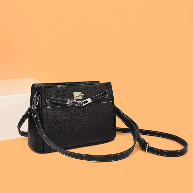 Women Cowhide Genuine Leather Crossbody Bag Lady Fashion Retro Underarm Bags Female Designer Shoulder Handbag For Ladies
