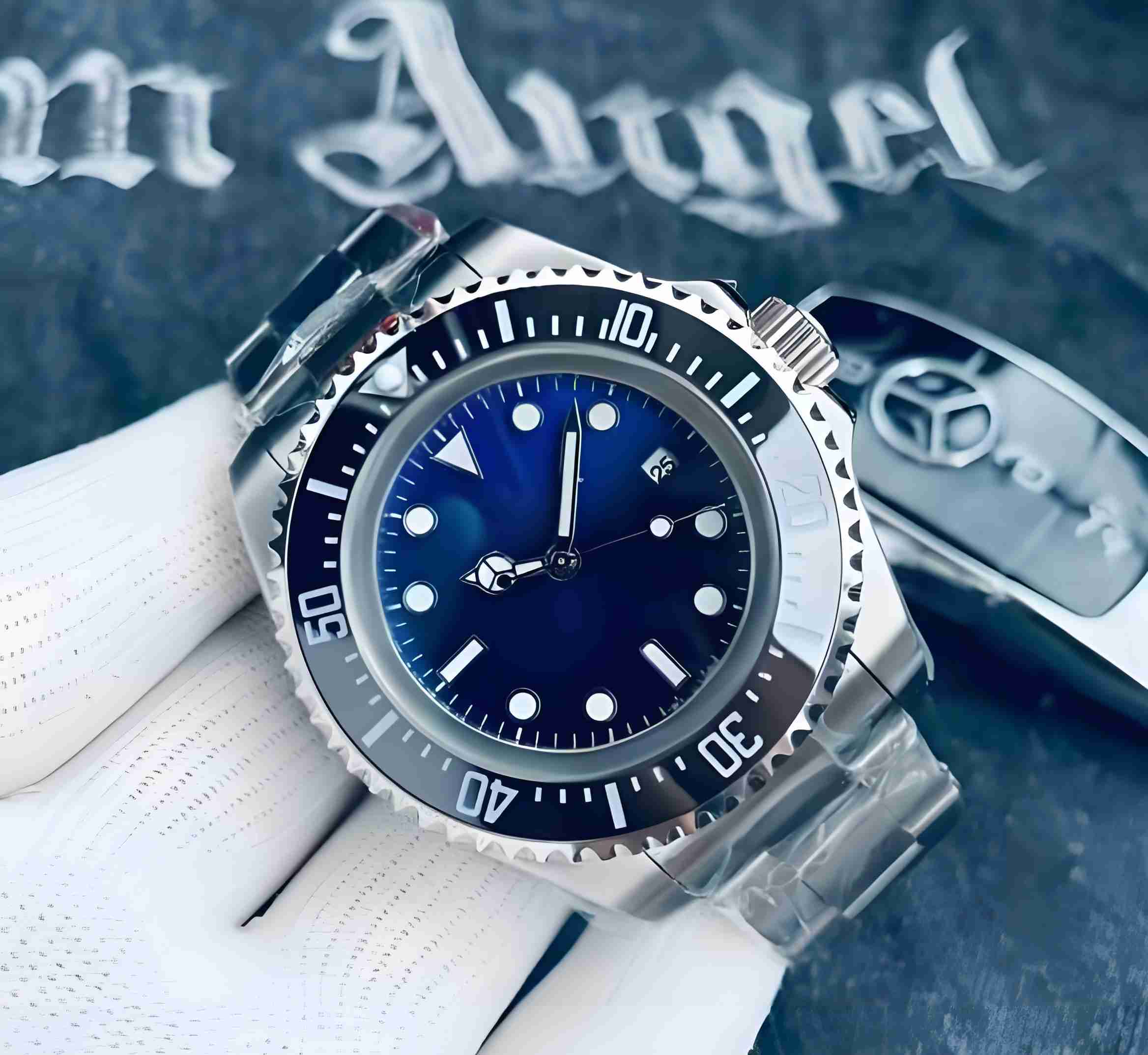 watch montre de luxe mens watches 44mm 904L full stainless steel 2813 automatic mechanical wristwatches waterproof luminous