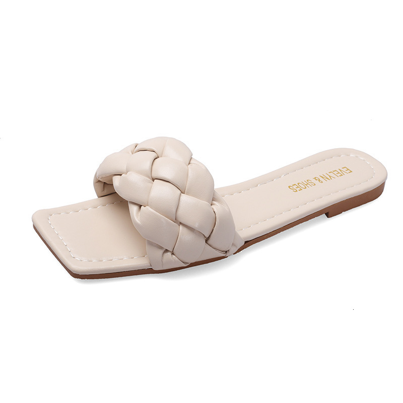 Summer Ddmywed New Fashion Korean Edition Adult Square Head Pink Adhesive Shoes Daily Breathable Straight Line Chinese Brand F Ddmysaturn