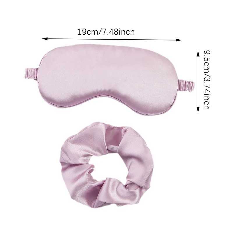 2Pcs/Set Women Imitated Silk Sleep Eye Mask Eye Patches Face Mask Eyeshade Blindfold Travel Rest Eye Cover Night EyeshadeXJ250103