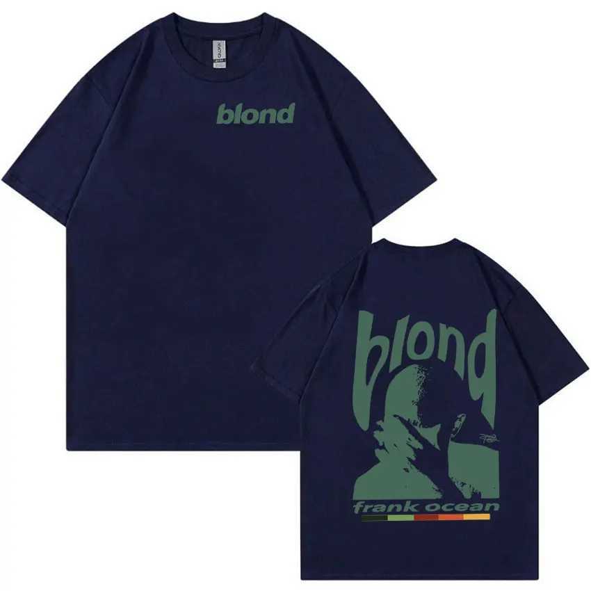 Rapper Frank Retro Graphic T Shirt Mens Hip Hop Ocean Album Clothing T-Shirts Y2k Unisex Blond Fashion Oversized Cotton T-shirtXJ240102
