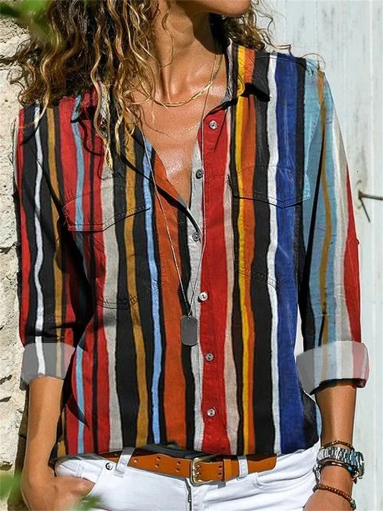 Elegant and fashionable womens loose long sleeved plus size womens casual top 250102