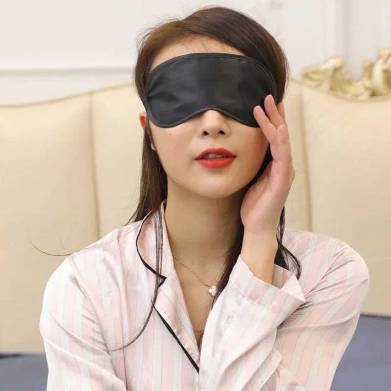 1PC Silk Eye Mask Eyeshade Cover Shade Soft Blindfold Travel Eyepatch Natural Sleeping Eye Patch Sleep Mask Women Men ComfortXJ250103