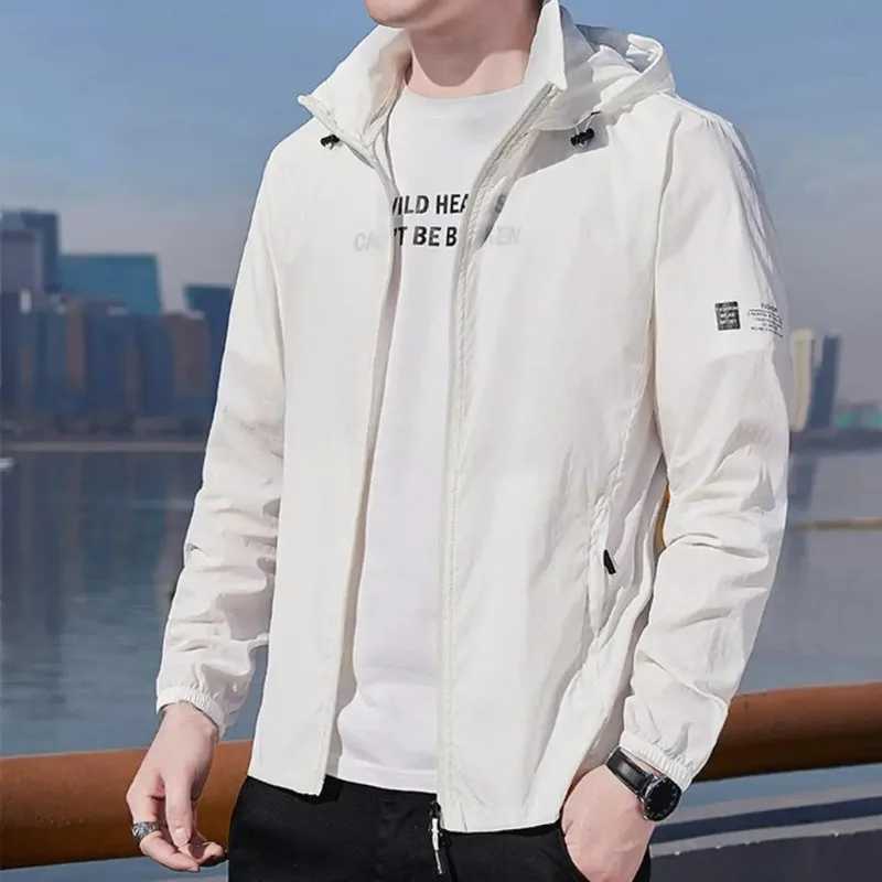 HotSun Protective Jacket Solid Color Long Sleeve Breathable Hoodie Loose UV Protection Summer Zipper Quick Drying Jacket W250103