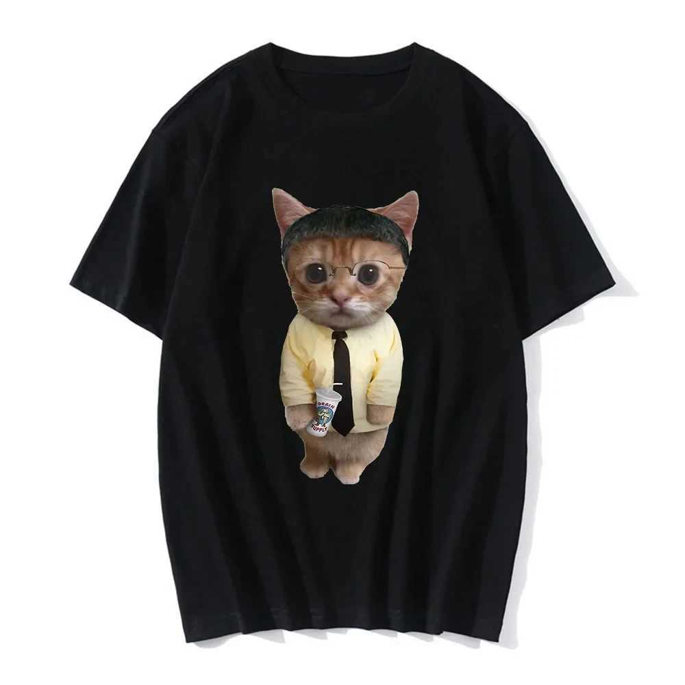Men and Womens Funny Cat 3D Print Casual T-Shirt Summer Harajuku T Shirts Girl and Boy Fashion ClothesXJ240102