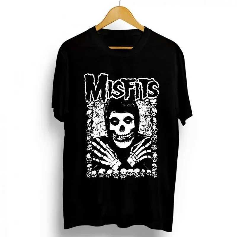 T Shirt Y2K Mens Womens Harajuku Gothic Hip Hop Graphic Printing Cotton Round Neck MISFITS Oversized Tees Short Sleeve TopsXJ240102