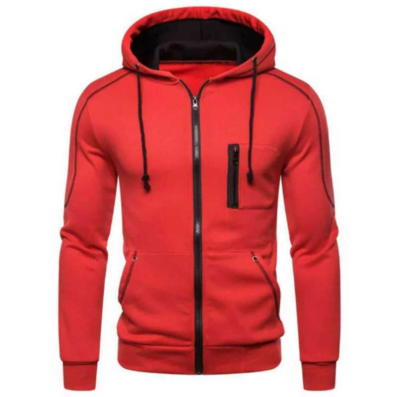 Mens hooded jacket casual motorcycle jacket outdoor zipper warm jacket W250103