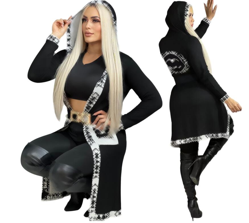 Women Sweater Designer Woolen Sweaters Long Knit Cardigan Women Casual Hooded Cardigans Coat Free Ship