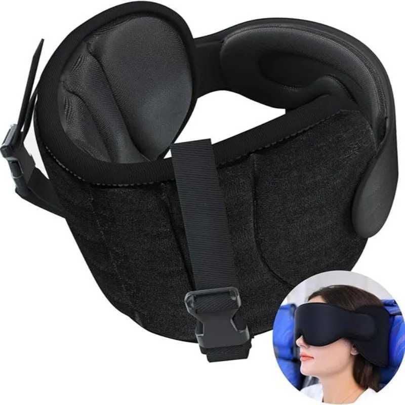 New light-blocking 3D sleep eye mask memory foam multi-functional travel pillow with eye mask without eye presXJ250103