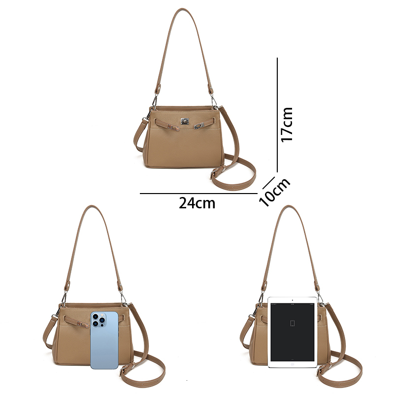 Women Cowhide Genuine Leather Crossbody Bag Lady Fashion Retro Underarm Bags Female Designer Shoulder Handbag For Ladies
