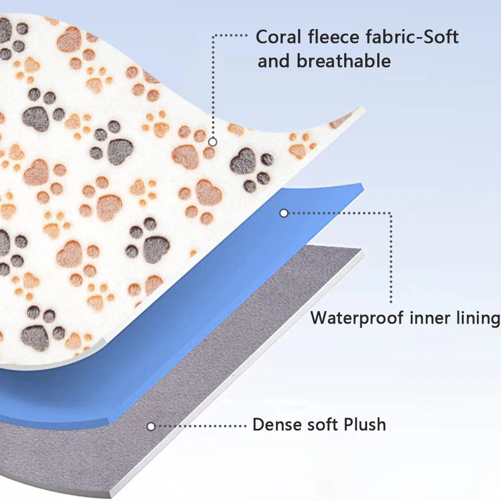 Waterproof Dog Blanket Thickened Comfortable Sleep Dog Kennel Mat Pet Blanket Dog Sofa Mat Pet Floor Pads Pet Accessories 241226