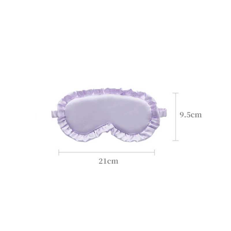 Silk Ruffle Sleep Eye Mask Soft Sleeping Eye Covers Multicolor Night Dream Blackout Eye Patches for Woman Man to Sleep BetterXJ250103