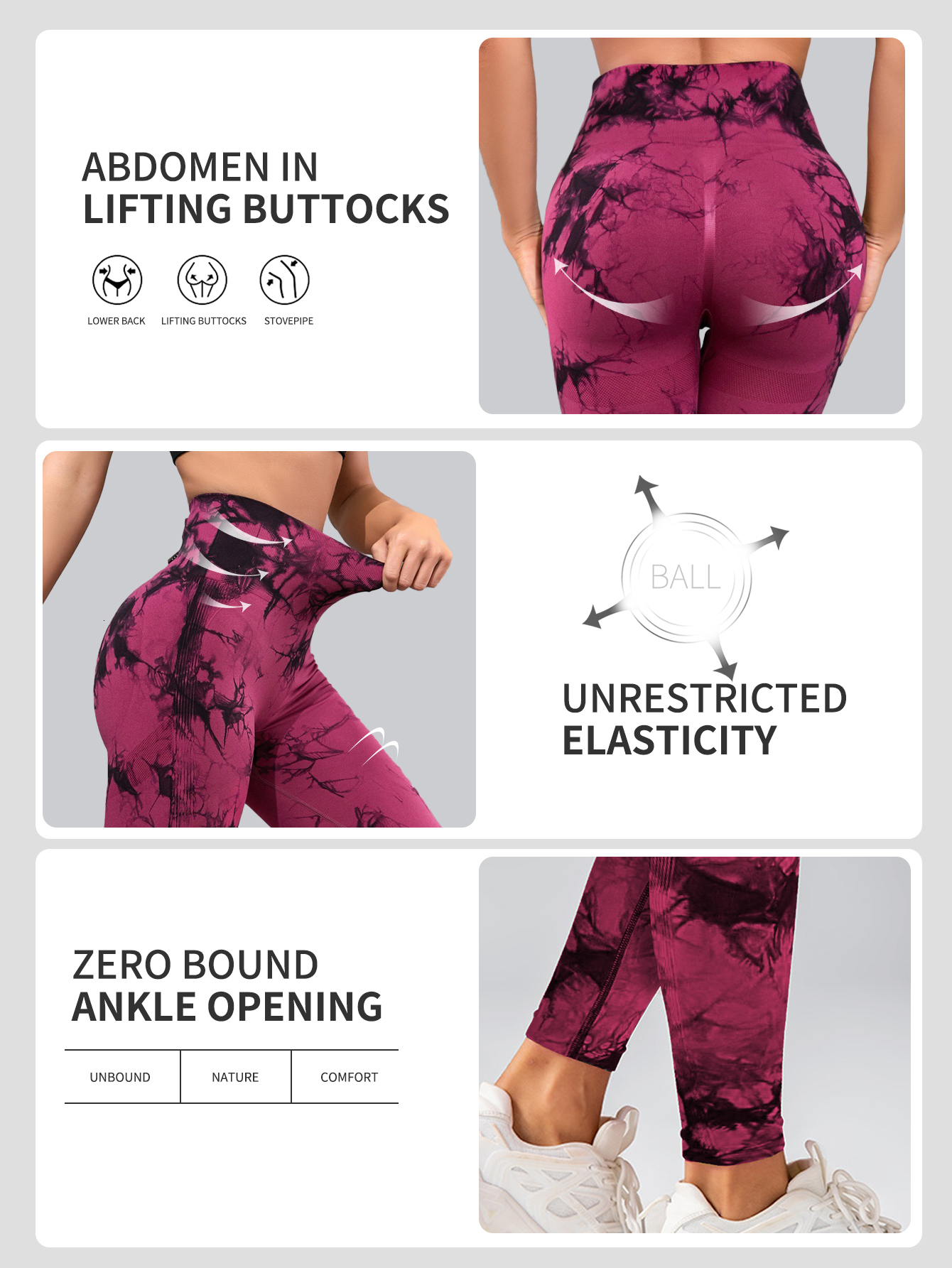 Tie Dyed Women's Running Sports Fiess High Waist Peach Hip Underpants 2024 New Tight Yoga Pants
