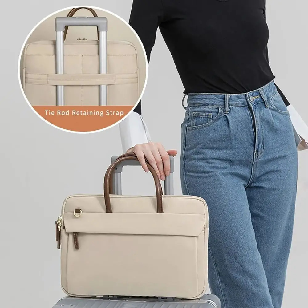 Waterproof Laptop Sleeve Case Shockproof Multilayer Laptop Shoulder Bag Large Capacity Handle Notebook Pouch 250102