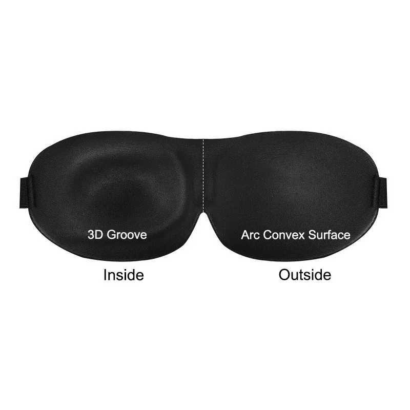 Travel Nap 3D Eyeshade Eye Cover Shading Sleeping Mask Eyepatch Slaapmasker Block Out Light Soft Blackout Sleeping Aid BlindfoldXJ250103