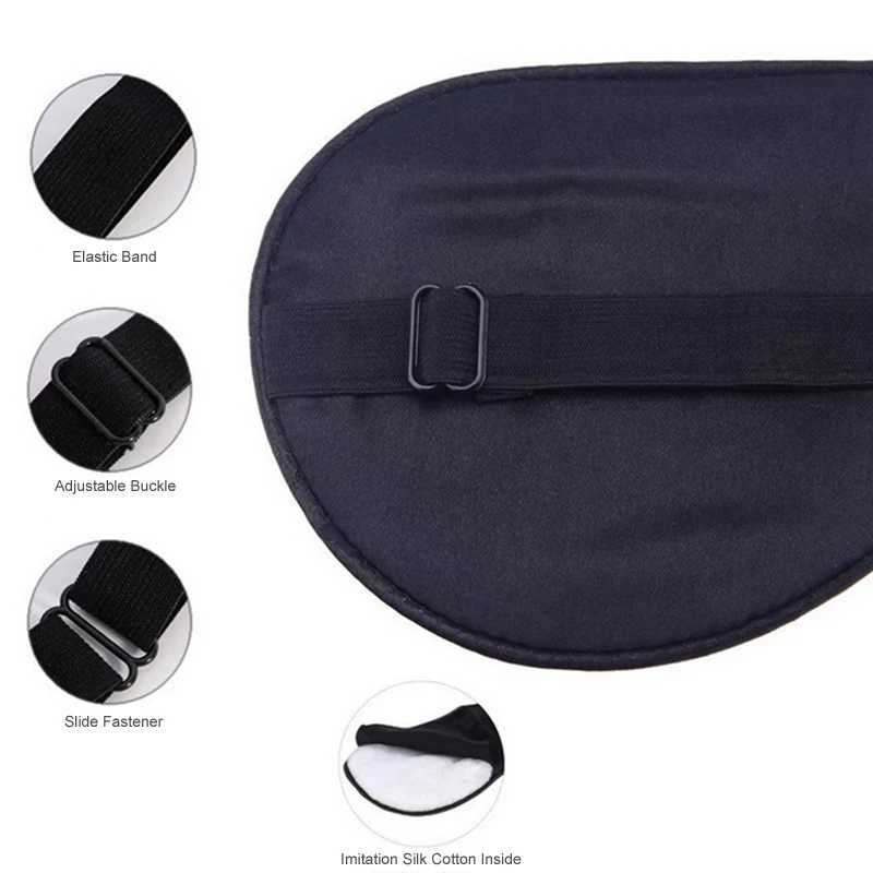 1PC Natural Silk Sleep Mask Sleeping Eye Mask Eyeshade Cover Shade Eye Patch Women Soft Portable Blindfold Travel Nap EyepatchXJ250103