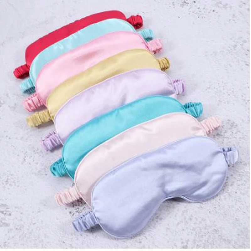 100% Pure Silk Double-Side Shading EyeShade Sleeping Eye Mask Cover Eyepatch Blindfolds Eyeshade Health Sleep Shield LightXJ250103