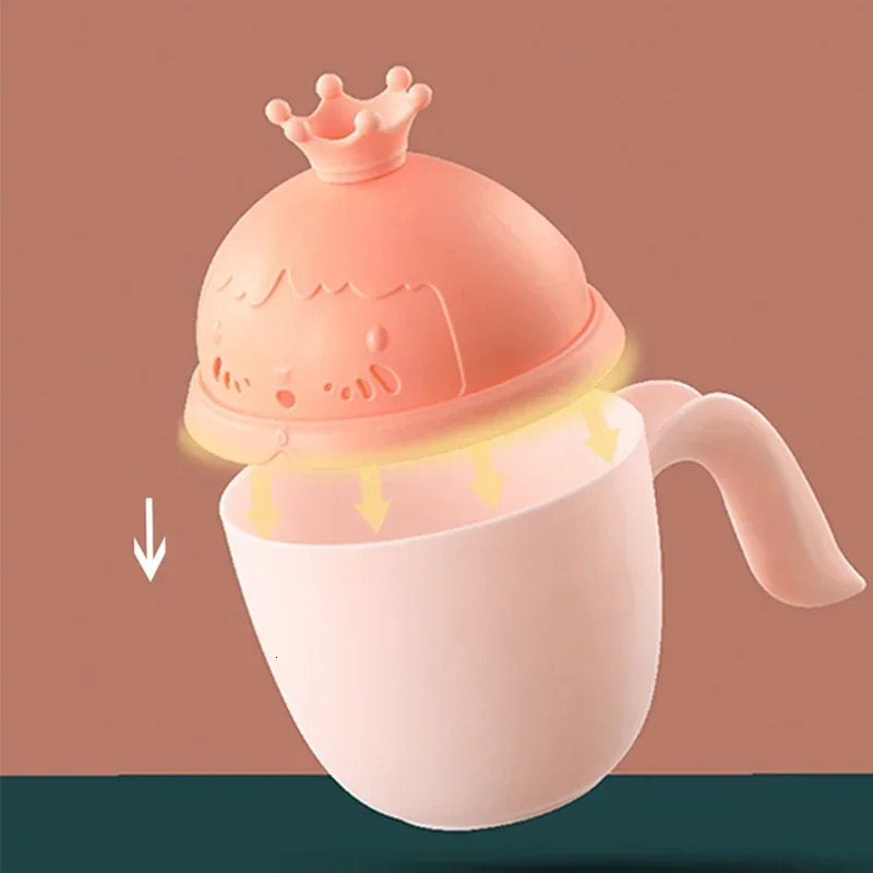 Baby Bath Caps Toddle Shampoo Cup Crown Children Bathing Bailer Shower Spoons Child Washing Hair Kids Tool 241230z