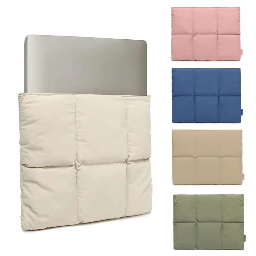 14 16 inch Laptop Sleeve Puffy Quilted Puffer Notebook Carrying Case Shockproof Men Women Tablet Pouch Air/Pro M2 M3 250102