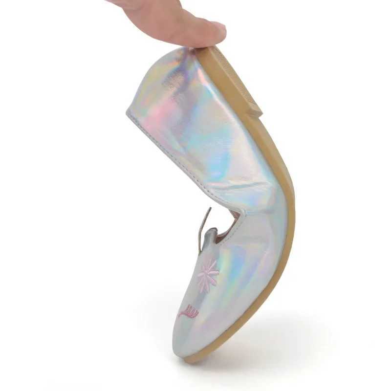 Girl unicorn leather shoes childrens flat shoes fashionable childrens princess shoes party wedding simple soft spring and autumn M250103