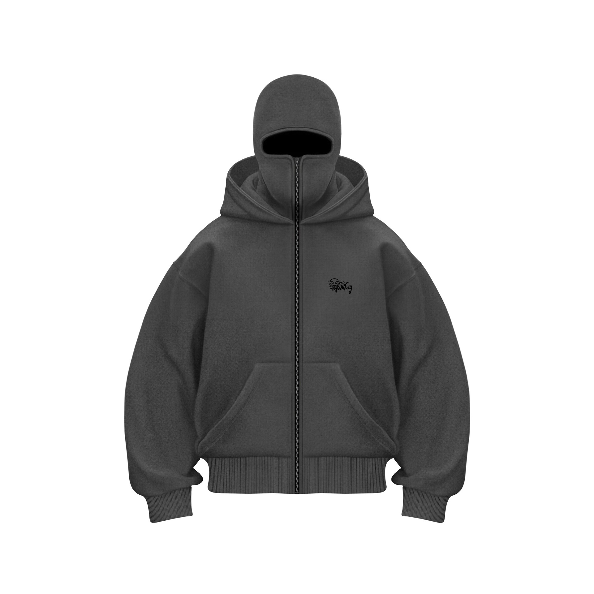 Men's Balaclava Zip Hoodie Winter Warm Casual Sweatshirt With Hooded Face Mask Zipper Design Sports Jacket Outdoor Activities