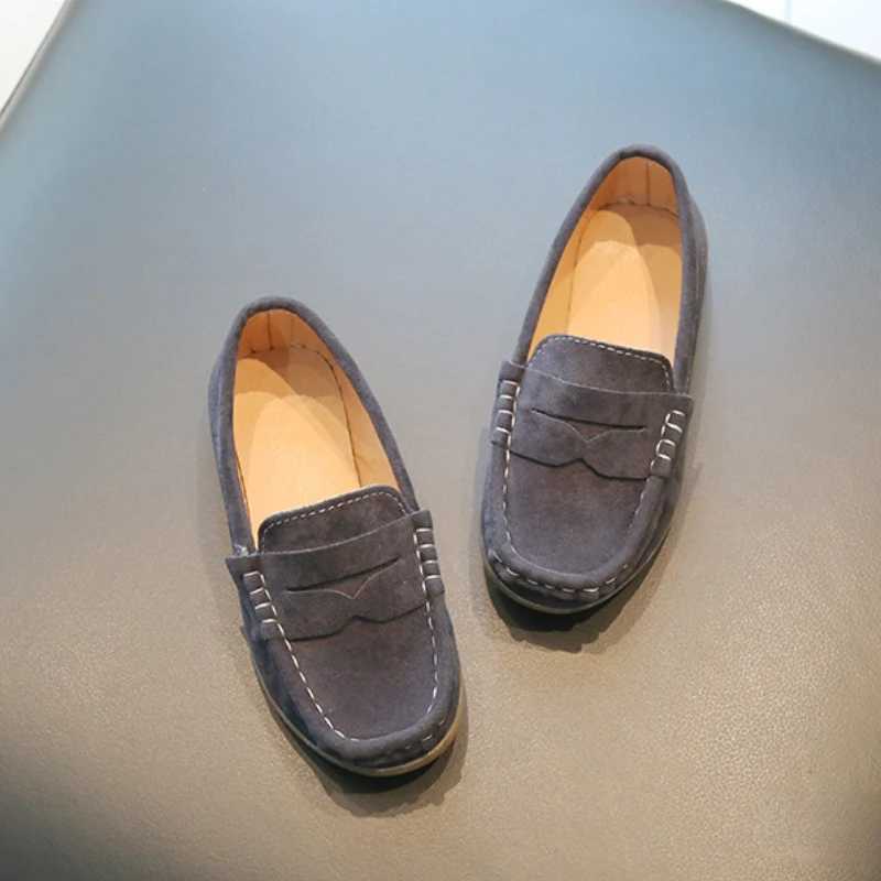 Spring and autumn boys leather shoes fashionable breathable non slip childrens shoelaces backrests childrens school parties weddings formal flat shoes