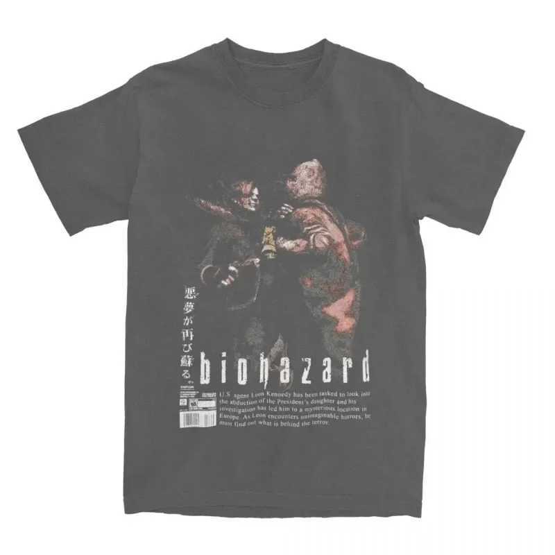Resident Evils RE4 The Chainsaw Mens T-Shirt Cotton Clothing Novelty Short Sleeve O Neck Streetwear Oversize High Quality TeesXJ240102