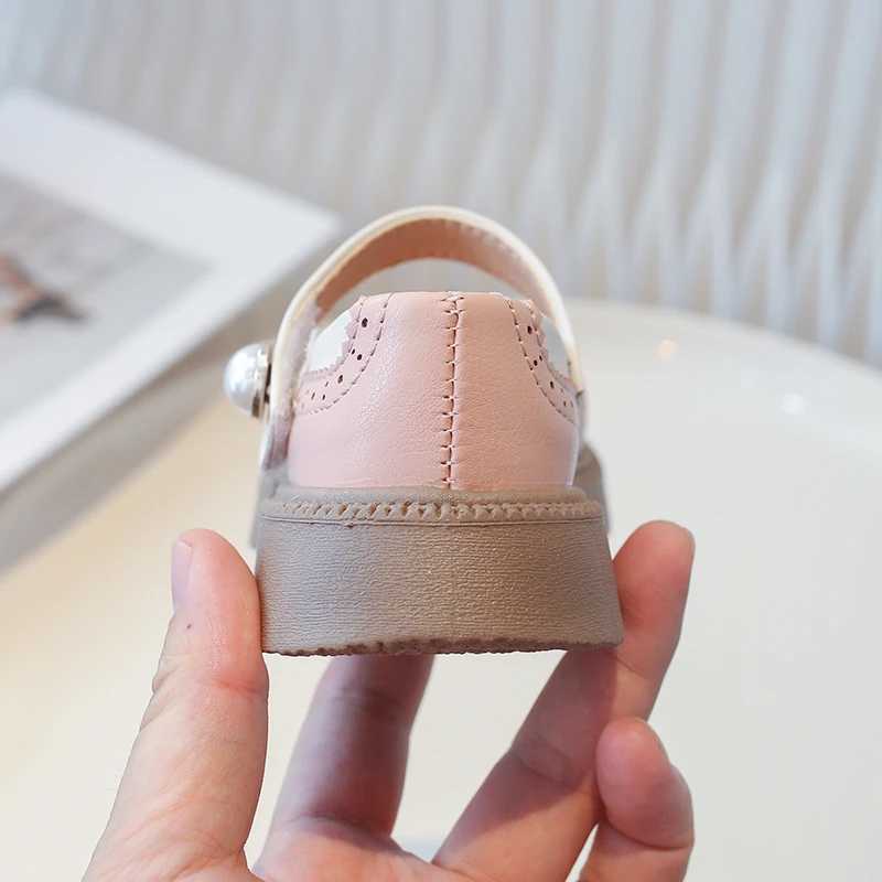 Girls Mary Janes Pink Black Matte Retro Elegant Short and Fat Childrens Leather Shoes Hook Loop Round Toe Spring Daily Childrens Shoes 26-36 M250103
