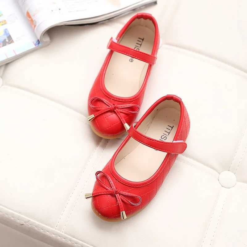 Autunm Summer Baby Princess Girls Apartment Childrens Shoes Black White Red Princess Student Shoes M250103