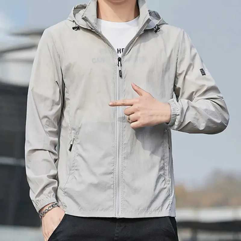 HotSun Protective Jacket Solid Color Long Sleeve Breathable Hoodie Loose UV Protection Summer Zipper Quick Drying Jacket W250103