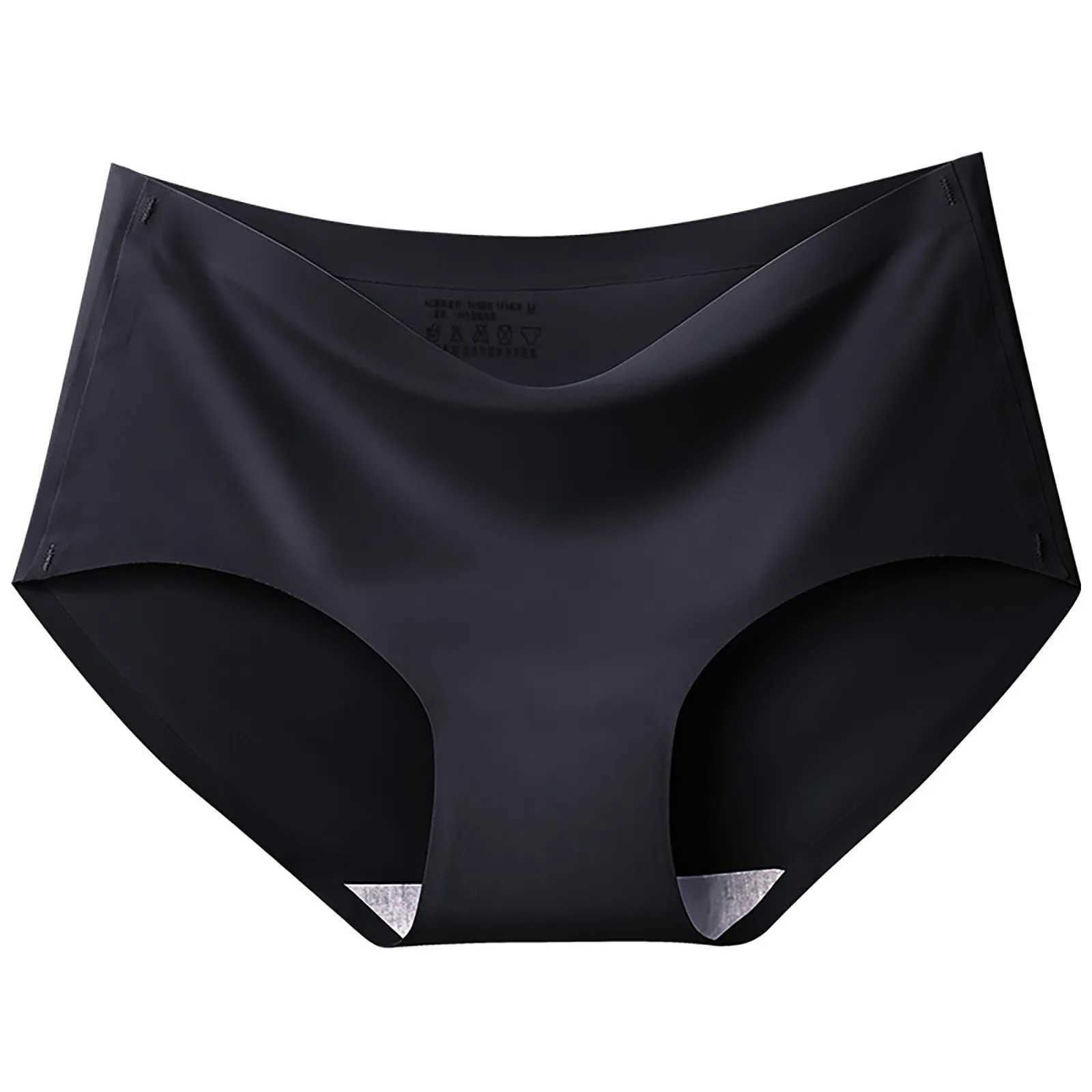 Ice silk underwear solid color seamless underwear mid waist mens underwear 2024 womens sexy underwear W250103