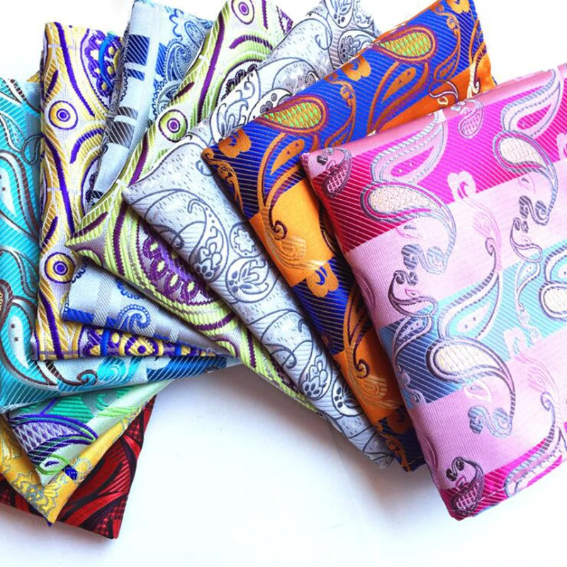 2525cm Mens Business Suits Silk Pocket Square Handkerchiefs for Wedding Fashion Plaid Hankies Towel Christmas Gift 241223