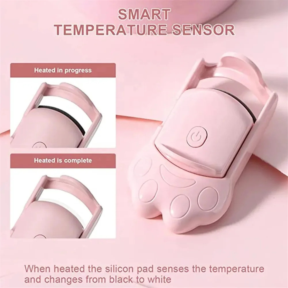 USB Rechargeable Portable Electric Heated Eyelash Curler For Lasting Styling Lash Lift Tool Intelligent Natural Curling 241226