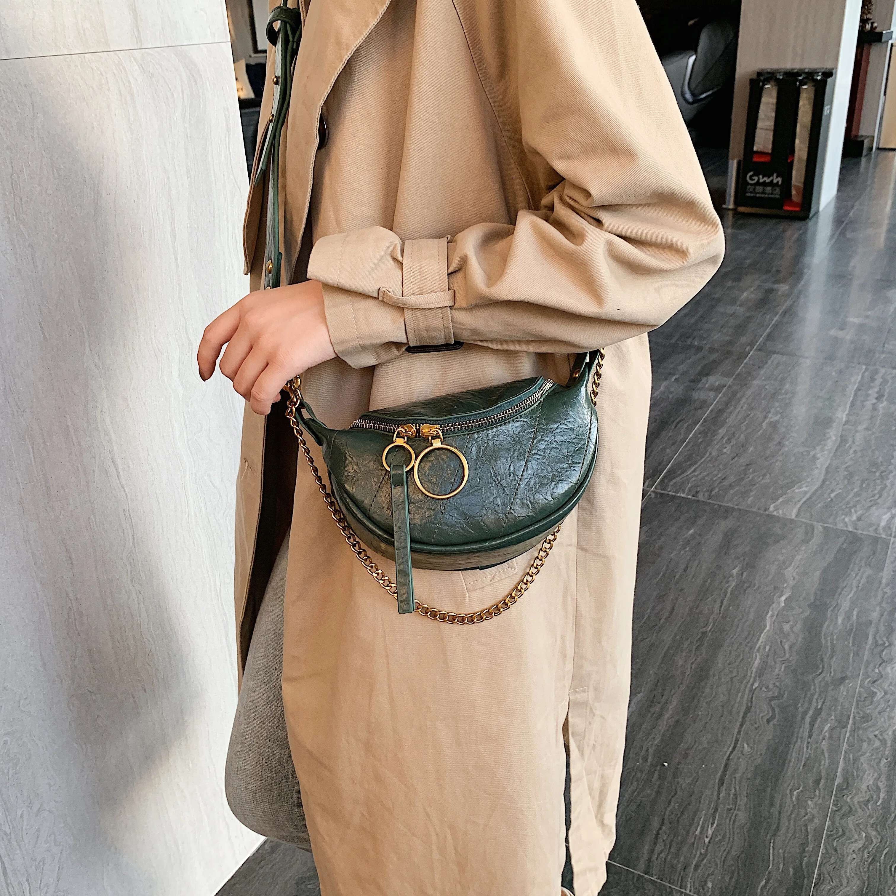 new fashion quality PU leather women s designer crossbody bag chain small shoulder crossbody bag women s travel handbag and wallet bag