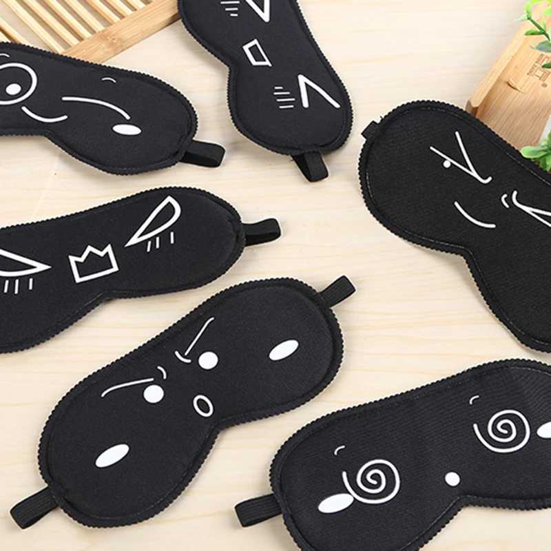 Cute black mask cartoon pattern sleeping eye mask Eyeshade Cover Shade Eye Patch girls Portable Blindfold Travel EyepatchXJ250103