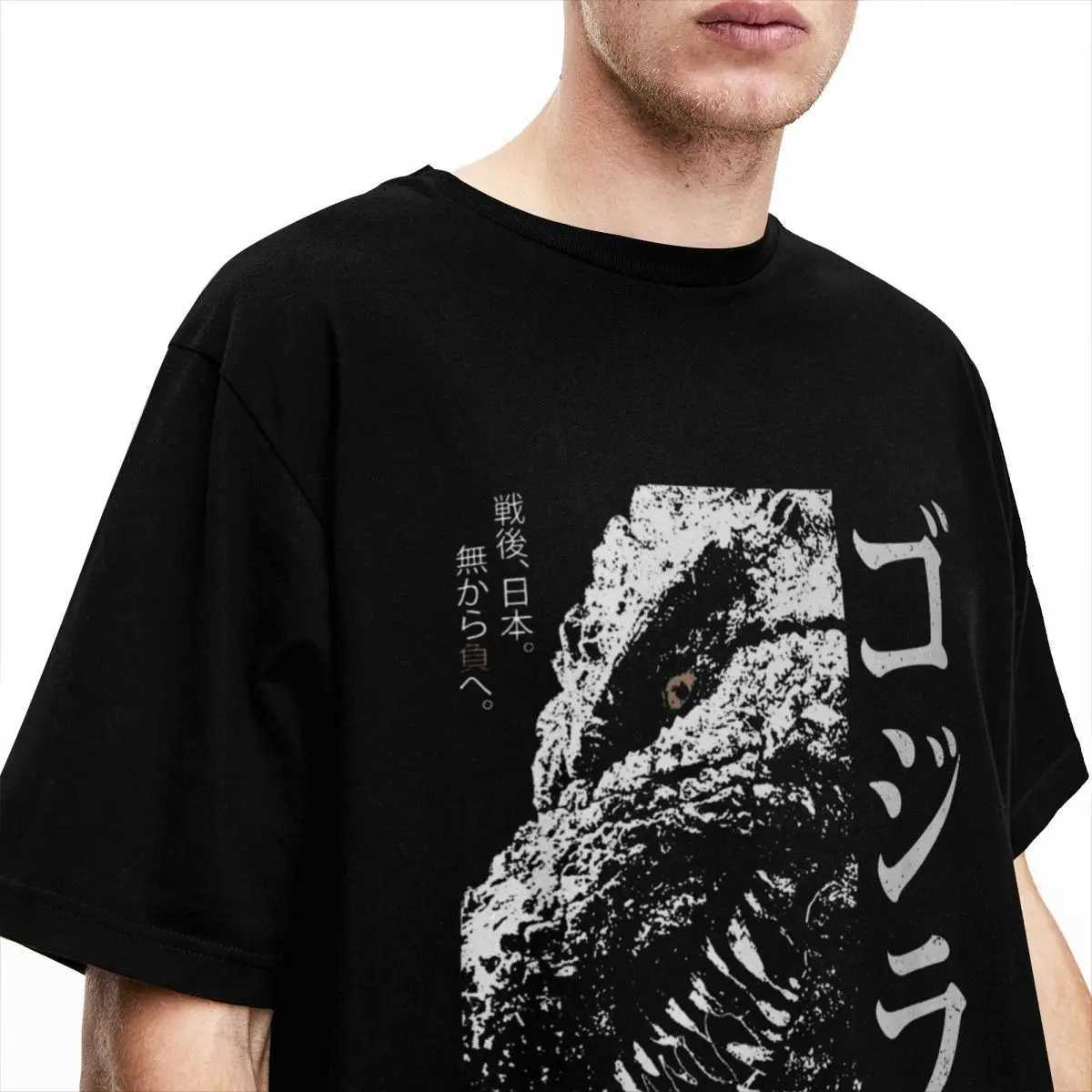 Men Godzillaed Minus One Half Face T Shirts Monster King 100% Cotton Clothing Short Sleeve Crew Neck Tees New Arrival T-ShirtsXJ240102