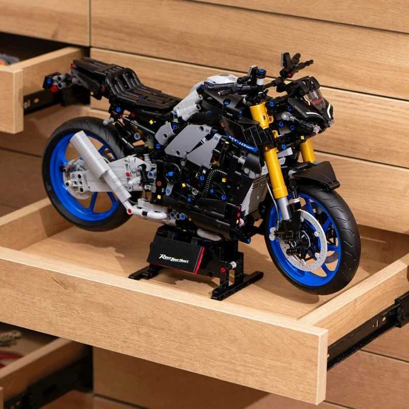 Free shipping 1478PCS Technical Motorcycle Building Blocks Model Racing Motorbike Bricks Famous Yamahas MT-10 SP Moc 42159 Toys for Kids Gifts