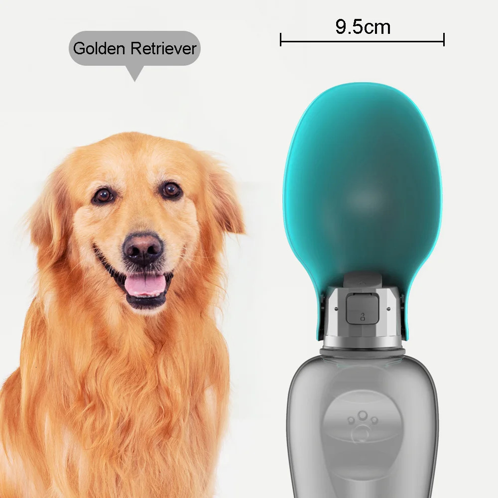 800ml Protable Pet Dog Water Bottle for Small Large Dogs Outdoor Hiking Leakproof Puppy Drinking Bowl Golden Retriever Supplies 250103