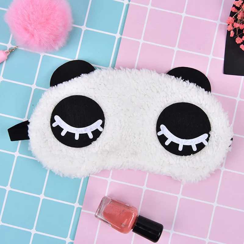 Health Care Tools Cute Face White Panda Eye Mask Eyeshade Shading Sleep Cotton Goggles Eye Mask Sleep Mask Eye Cover 3 StylesXJ250103