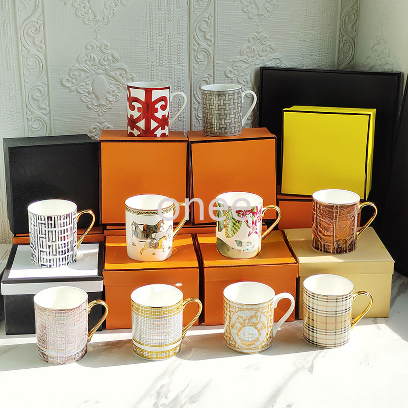 Designer Mug Bone china teacup Porcelain Mugs Cafe Tea Milk Cups Bone China Coffee Drinkware Birthday Christmas present