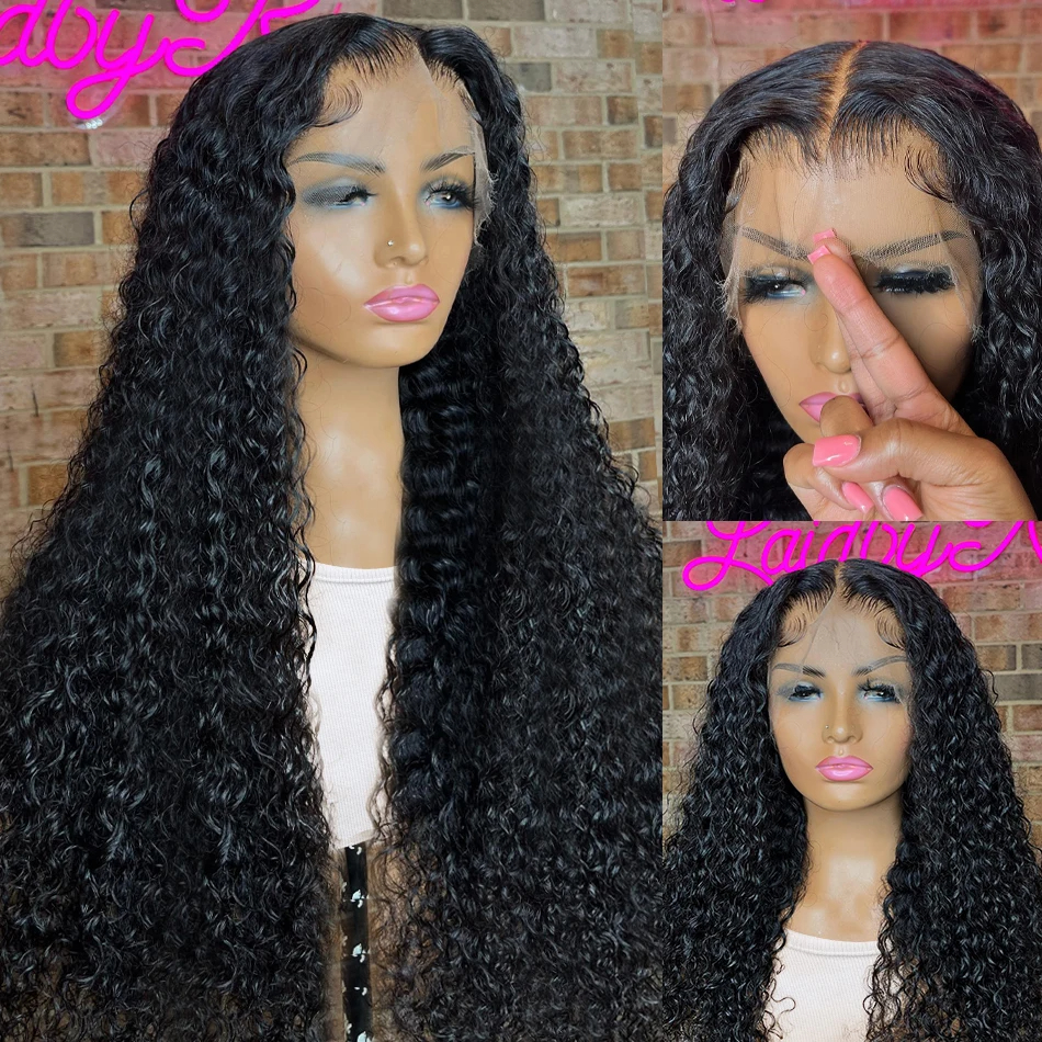 Free shipping 360 Frontal 28 30 Inch Water Wave 13x6 Lace Front Wig Human Hair Wigs Deep Curly Glueless Virgin Brazilian 180% Density