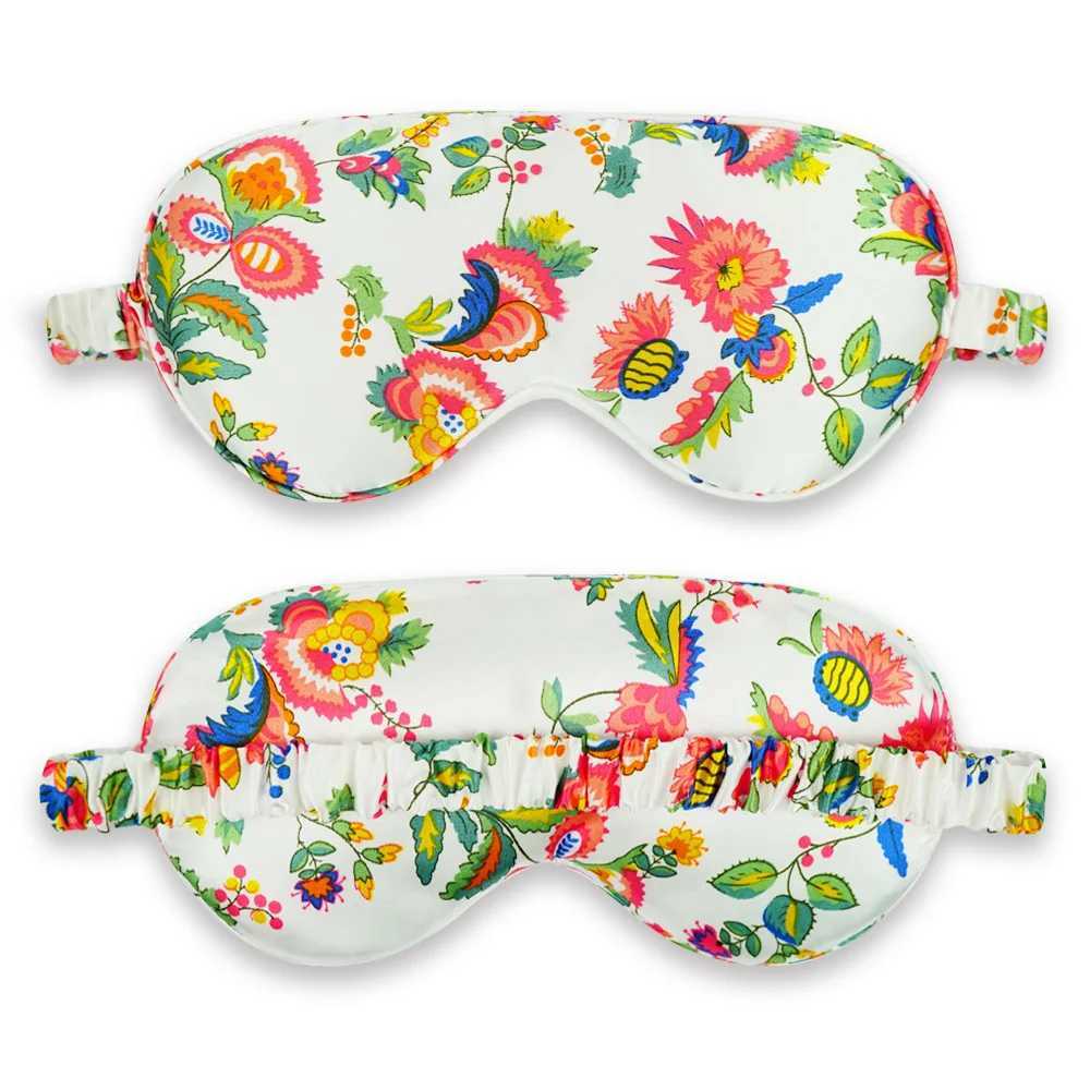 1PC Cartoon Silk Double-Side Shading EyeShade Sleeping Eye Mask Cover Eyepatch Blindfolds Eyeshade Health Sleep Shield LightXJ250103