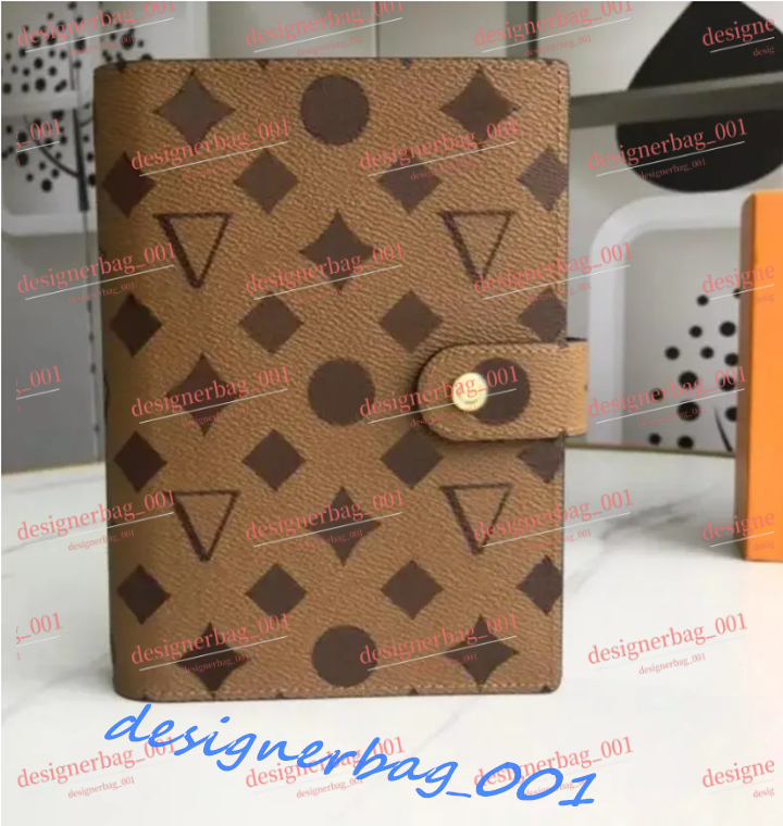 R20105LARGE MEDIUM SMALL RING AGENDA COVER Wallet Designer Womens Fashion Notebook Credit Card Holder Case ID Bags